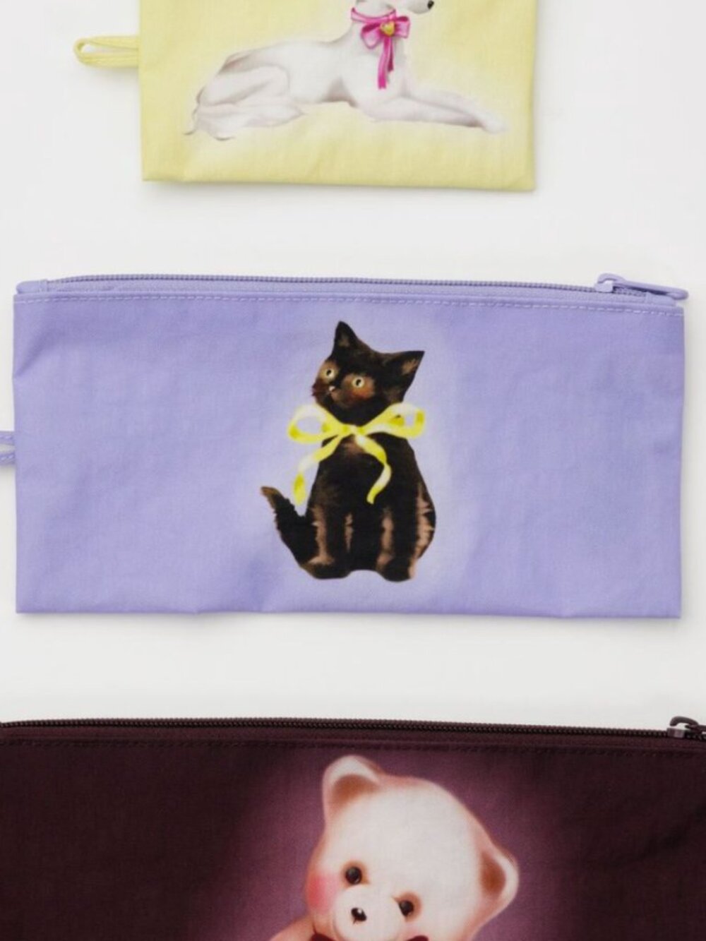 New Baggu Medium Flat Pouch Fancy Animals